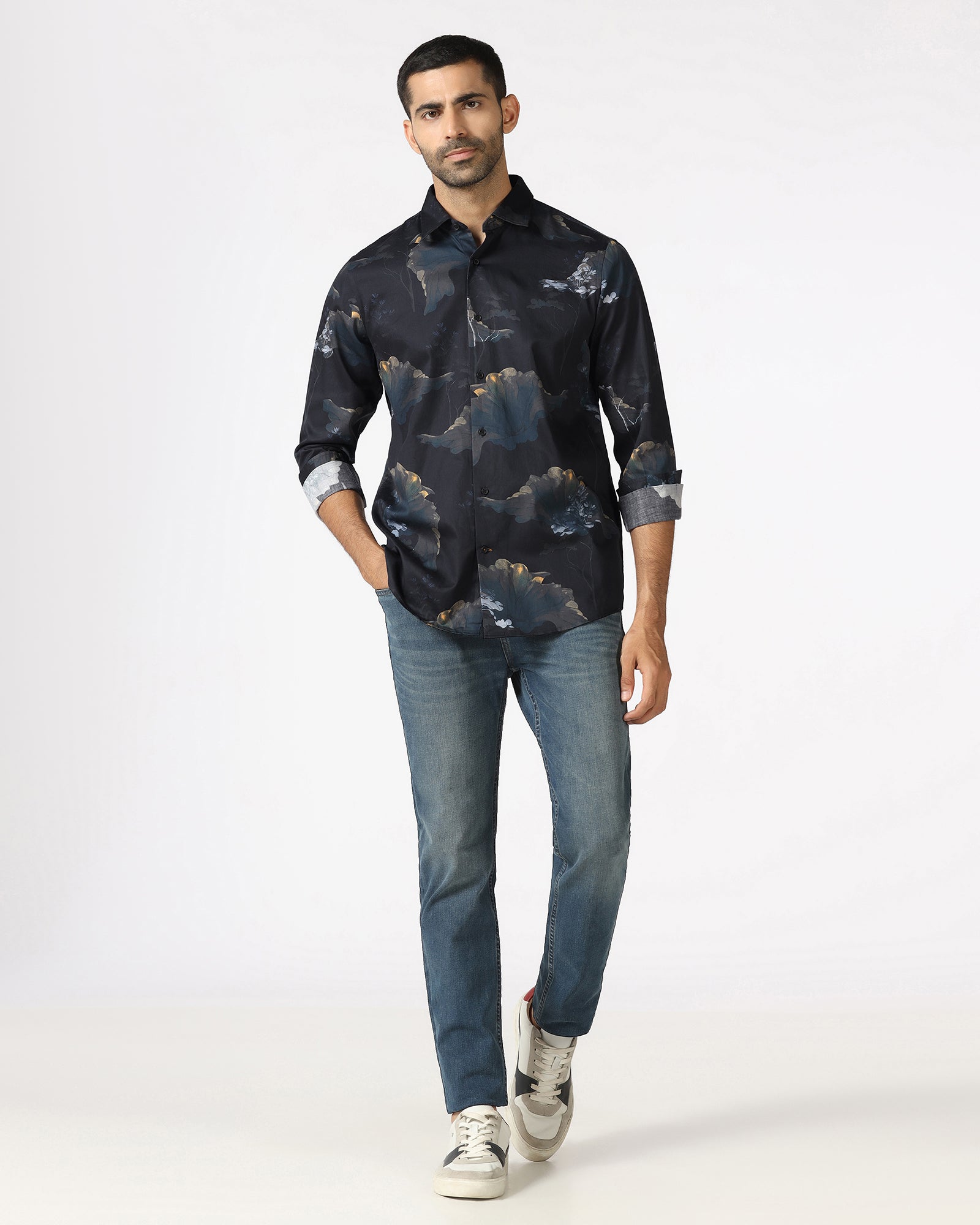 Brown Printed Shirt - Rodion