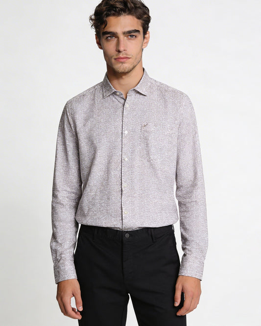 Brown Printed Shirt - Thomas