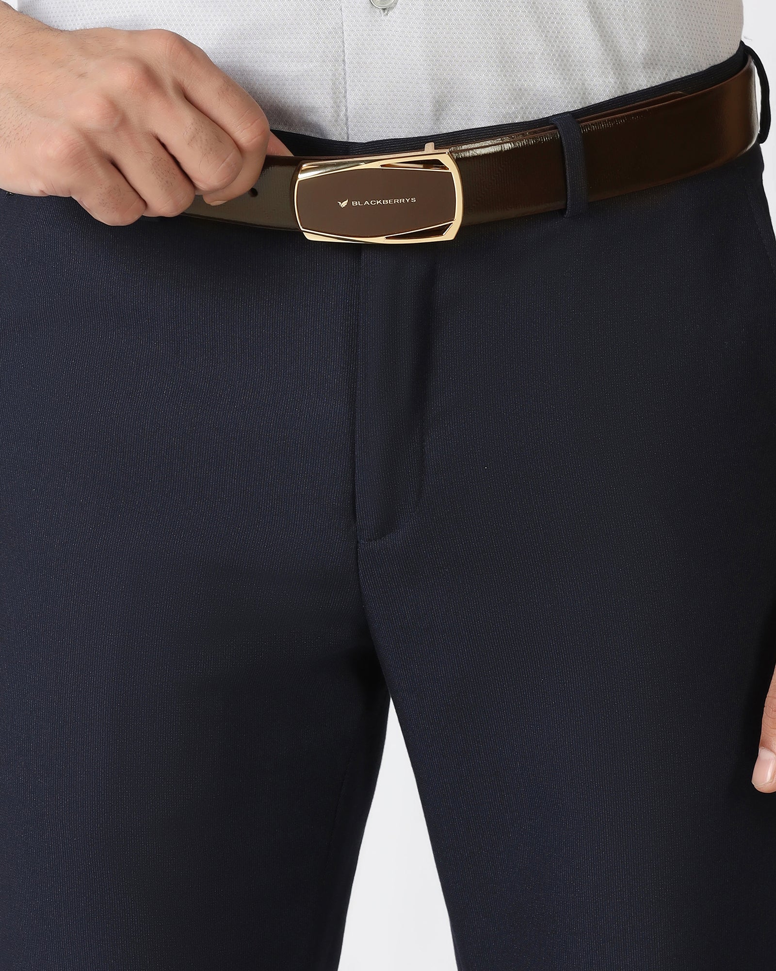 Leather Brown Solid Belt - Wynne