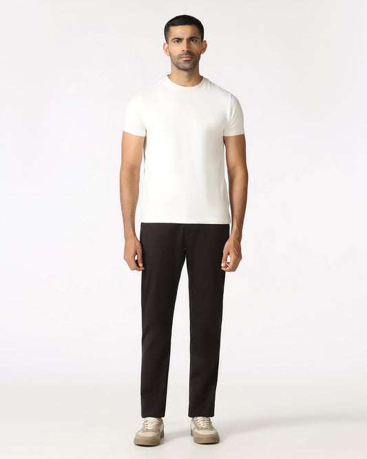 Brown Solid Khakis - Thale