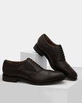 Brown Solid Oxford Shoes - Wesliee