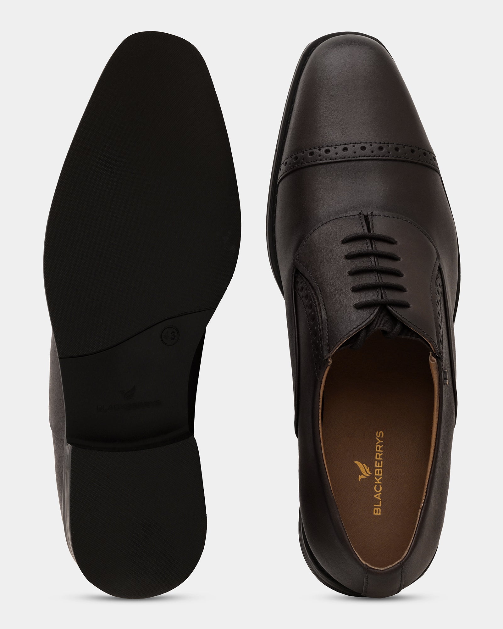 Brown Solid Oxford Shoes - Wesliee