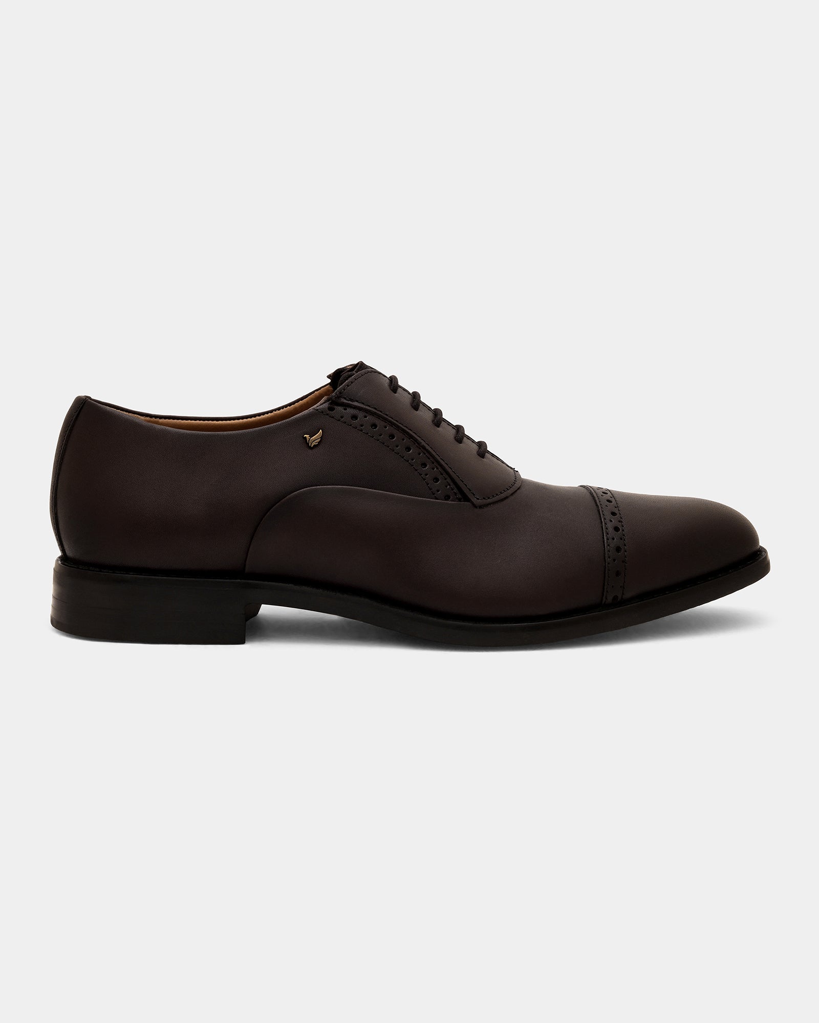 Brown Solid Oxford Shoes - Wesliee