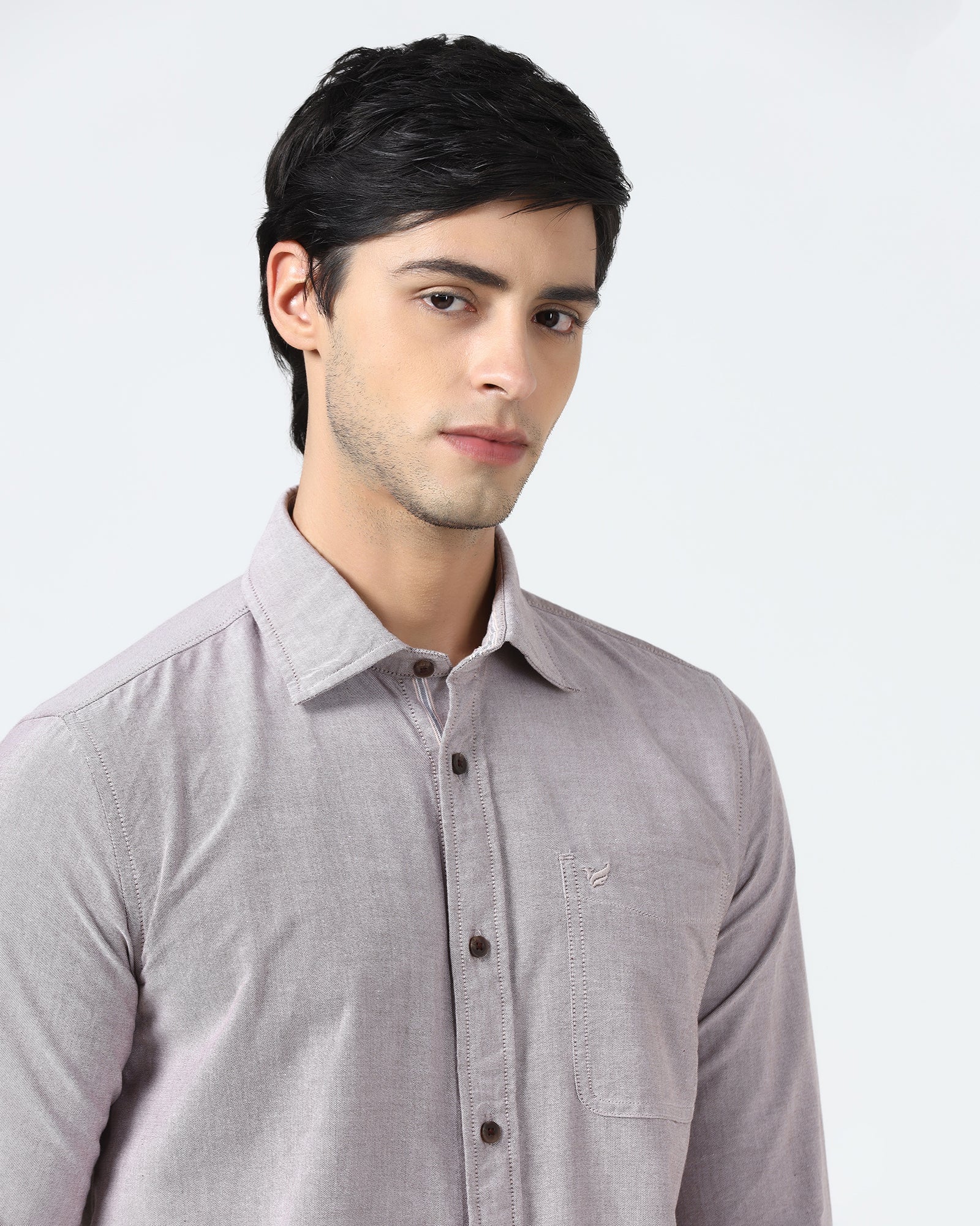 Brown Solid Shirt - Laos