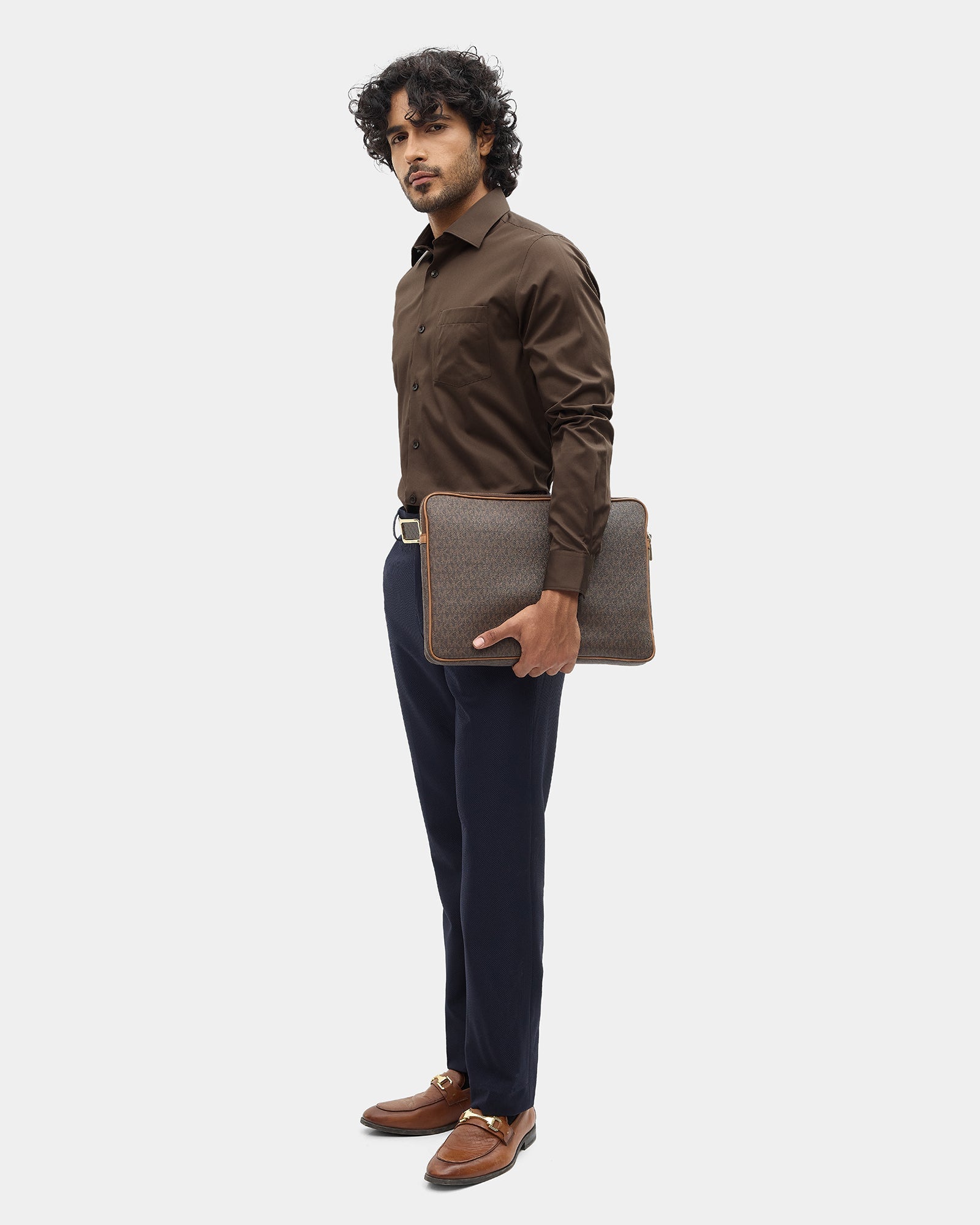 Brown Solid Shirt - Sylvia