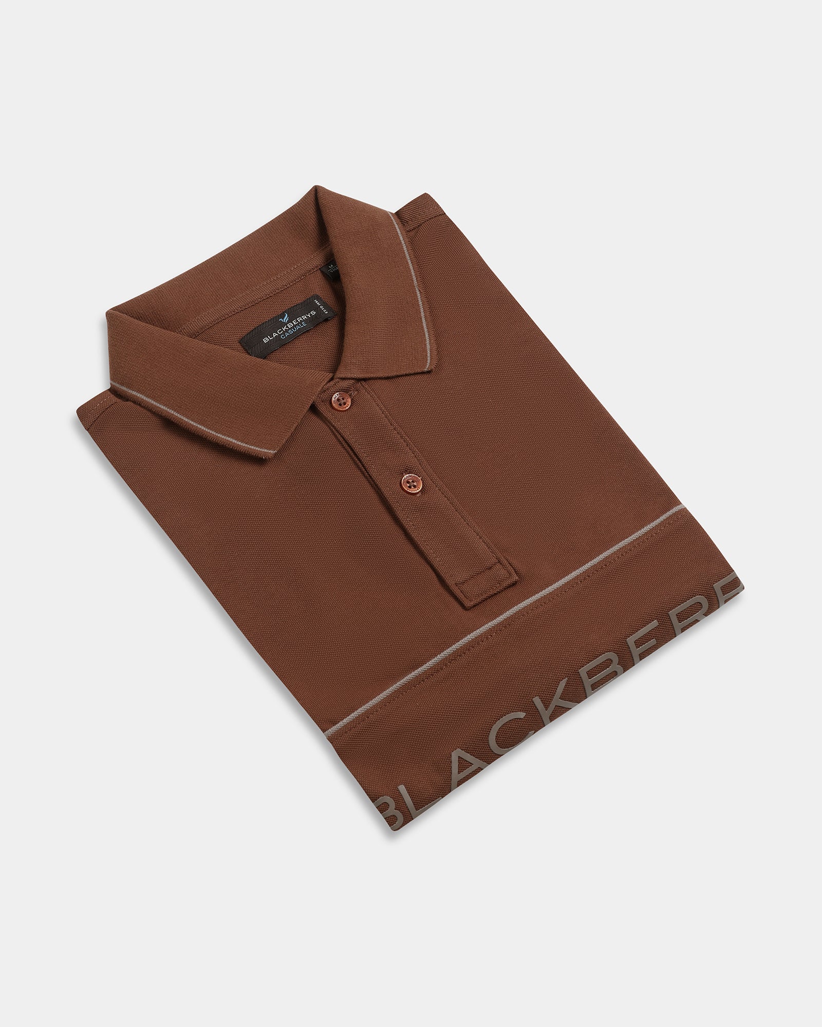 Brown Solid Polo - Rhoda