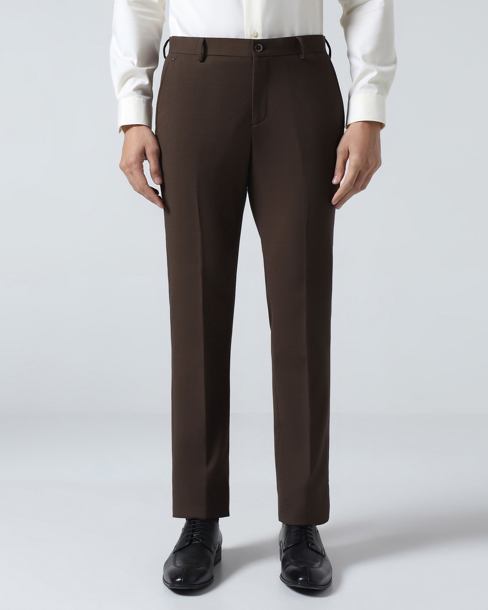 Brown Solid Trouser - Kings