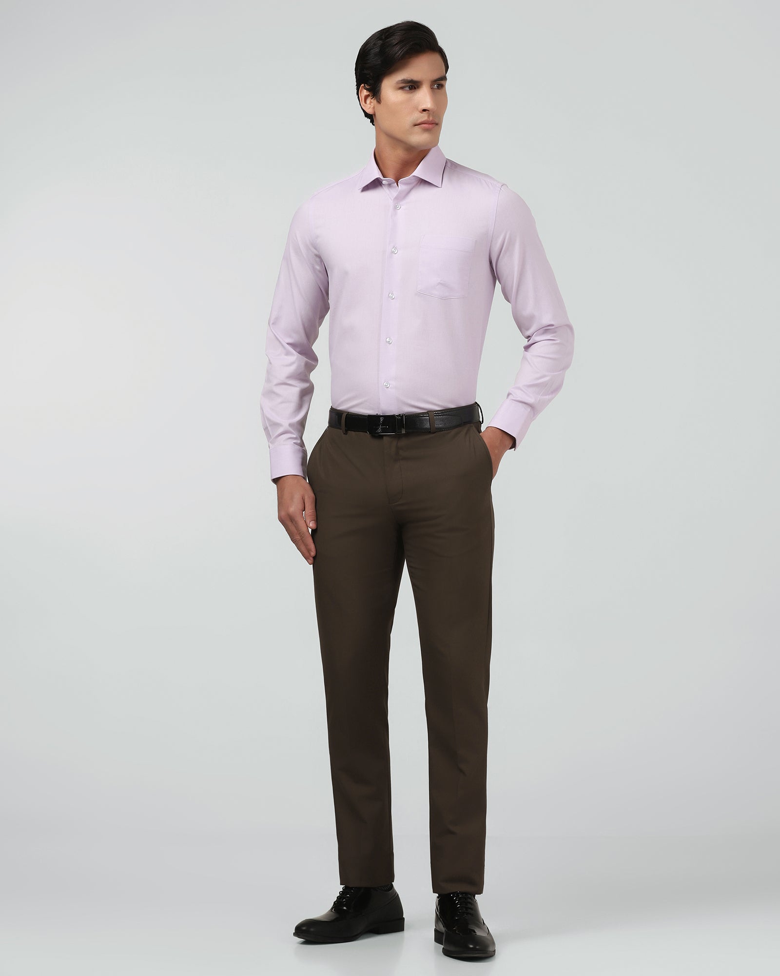 Brown Solid Trouser - Luis