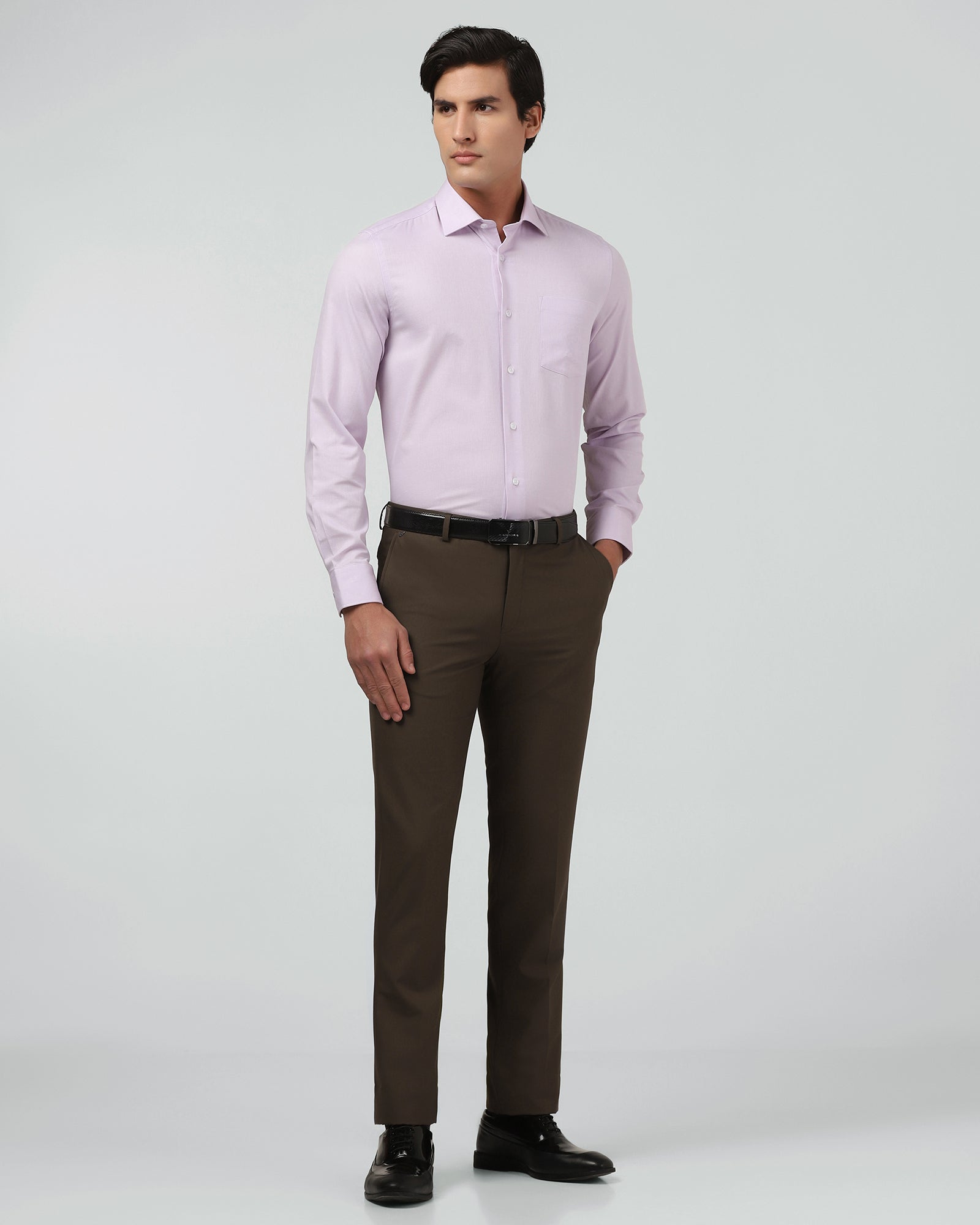 Brown Solid Trouser - Luis