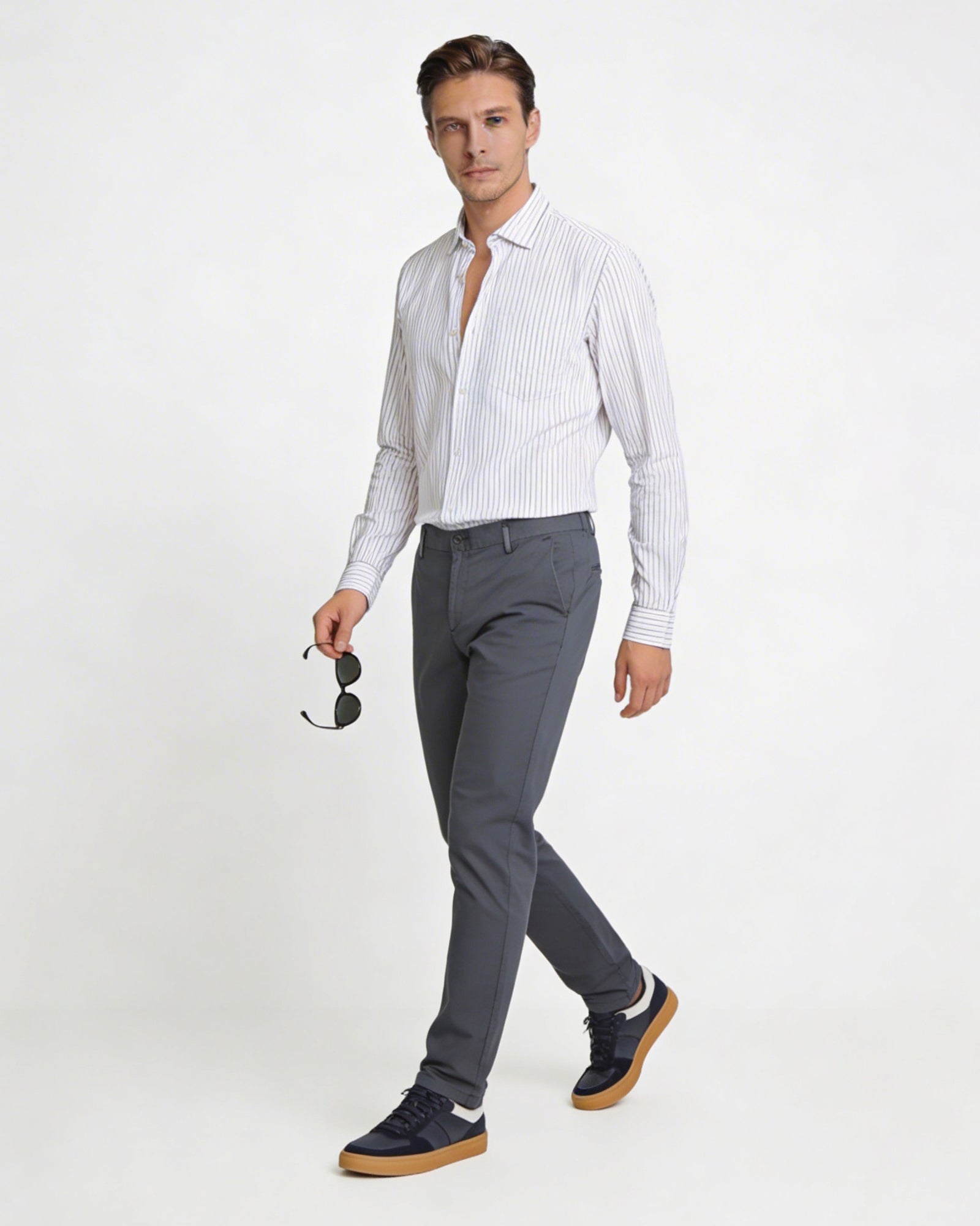 Brown Stripe Shirt - Catex