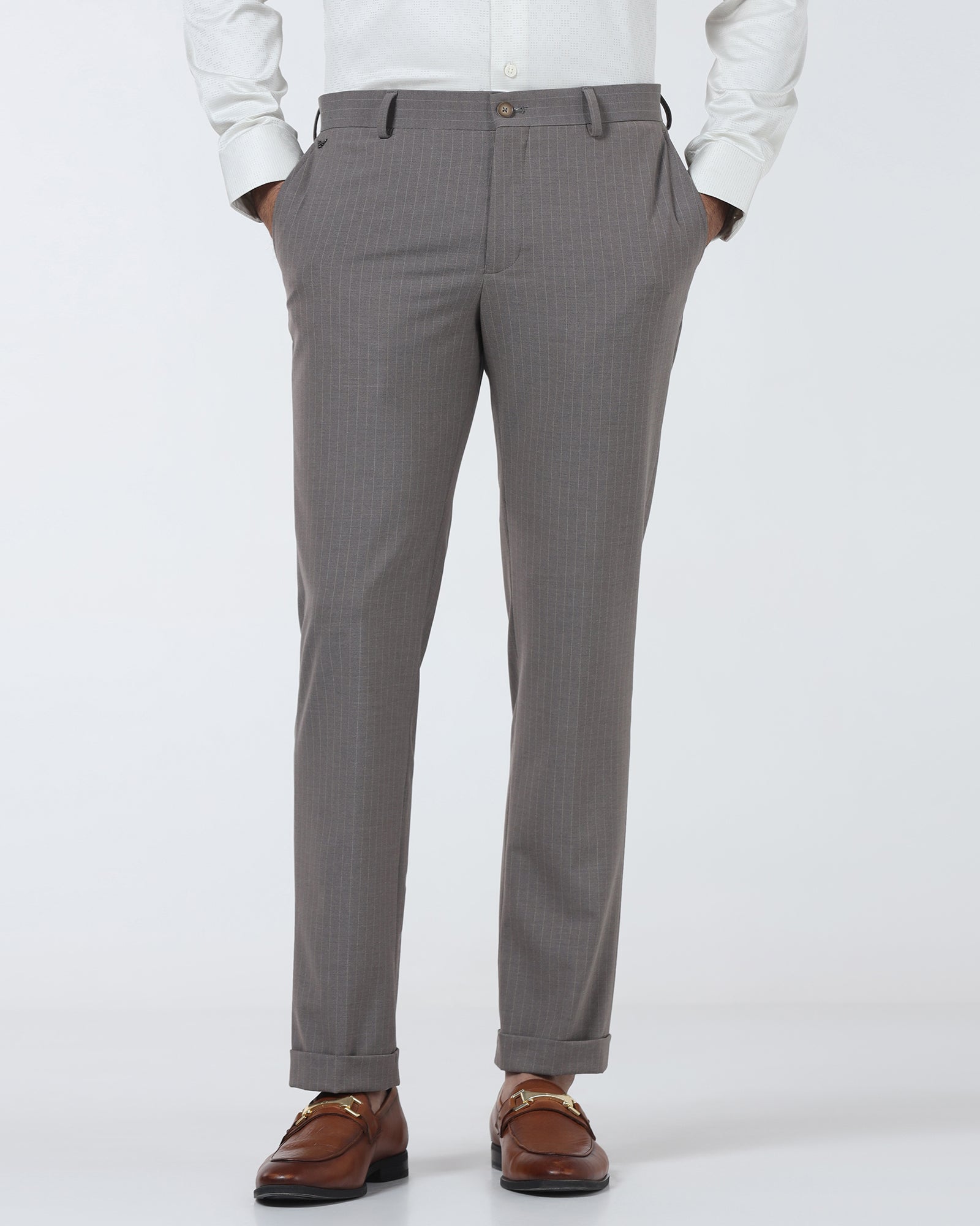 Brown Stripe Trouser - Warren
