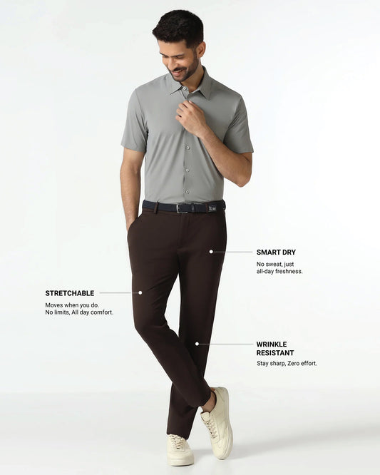 Brown TechPro Solid Khakis - Ziea