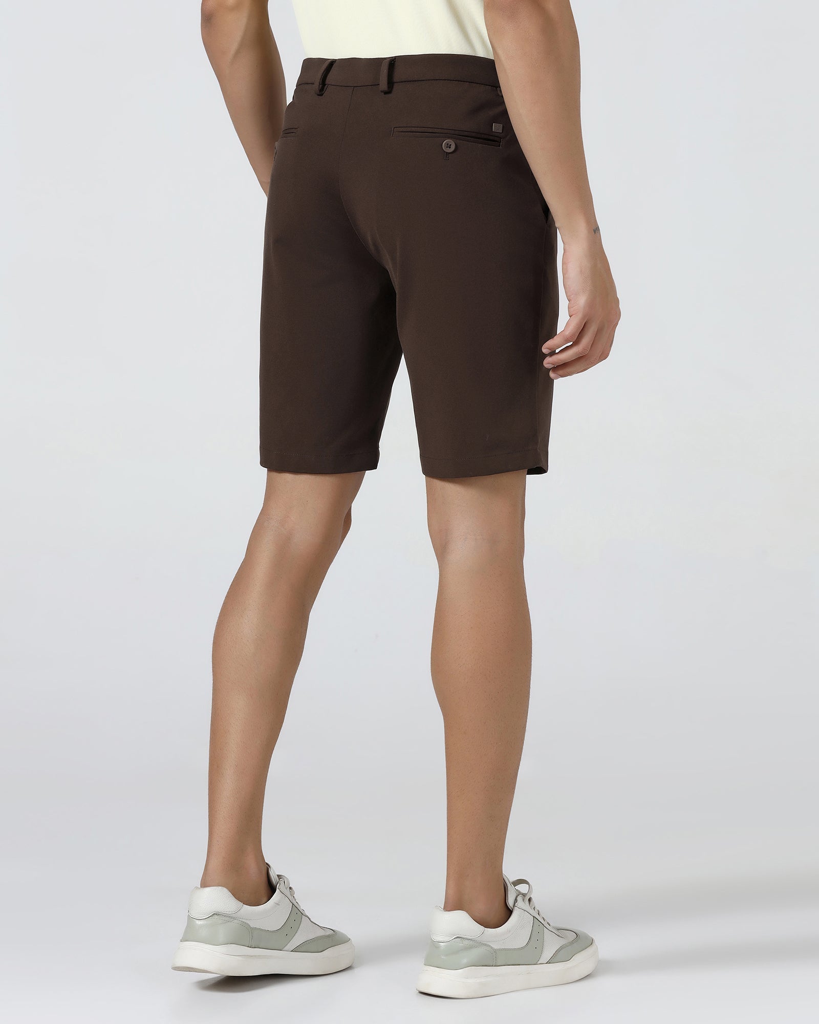 Brown TechPro Solid Shorts - Serry