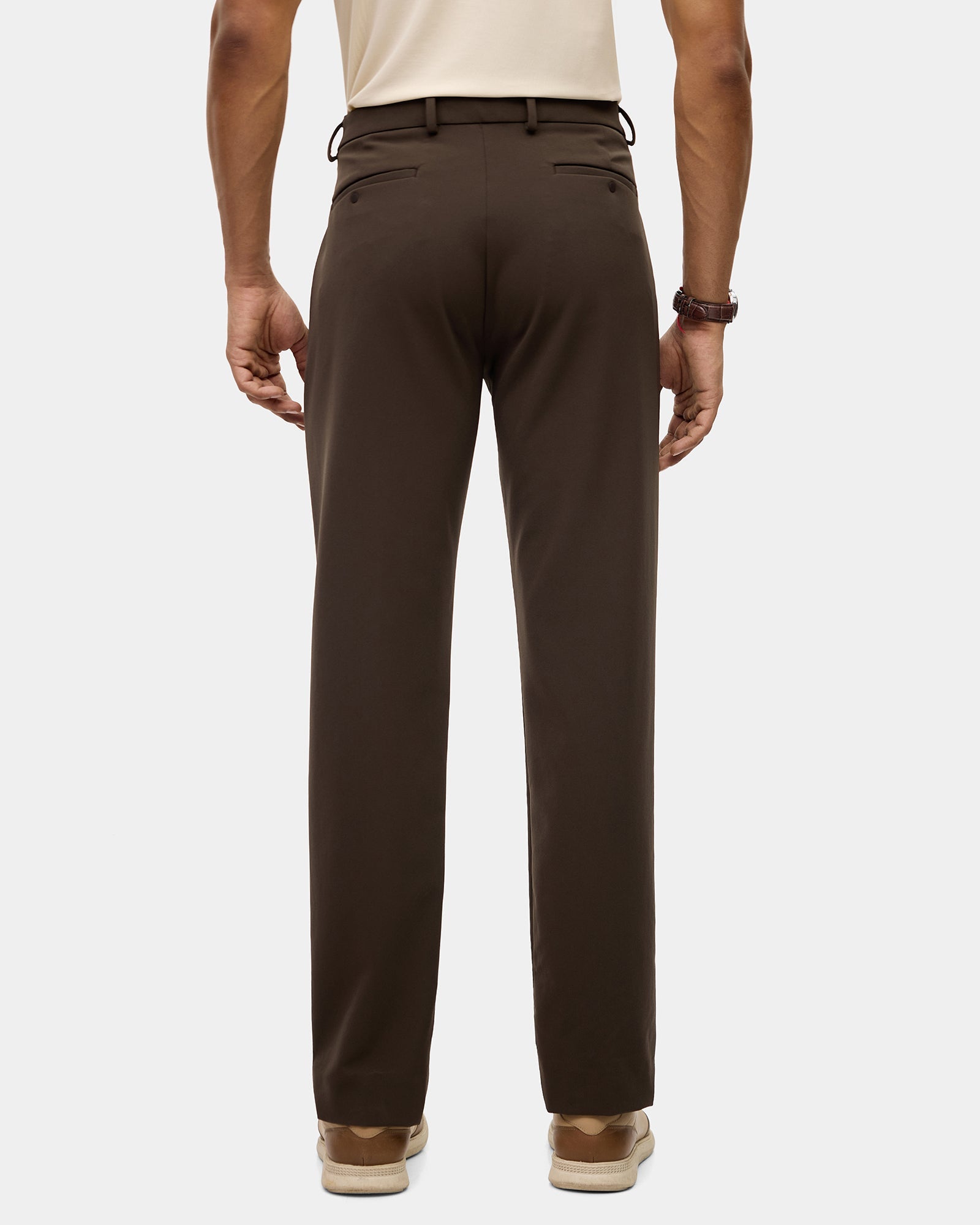 Brown TechPro Solid Trouser - Ashley