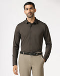 Brown Techpro Stripe Shirt - Keish