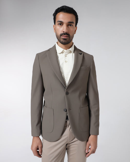 Brown TechPro Textured Blazer - Rodrygo