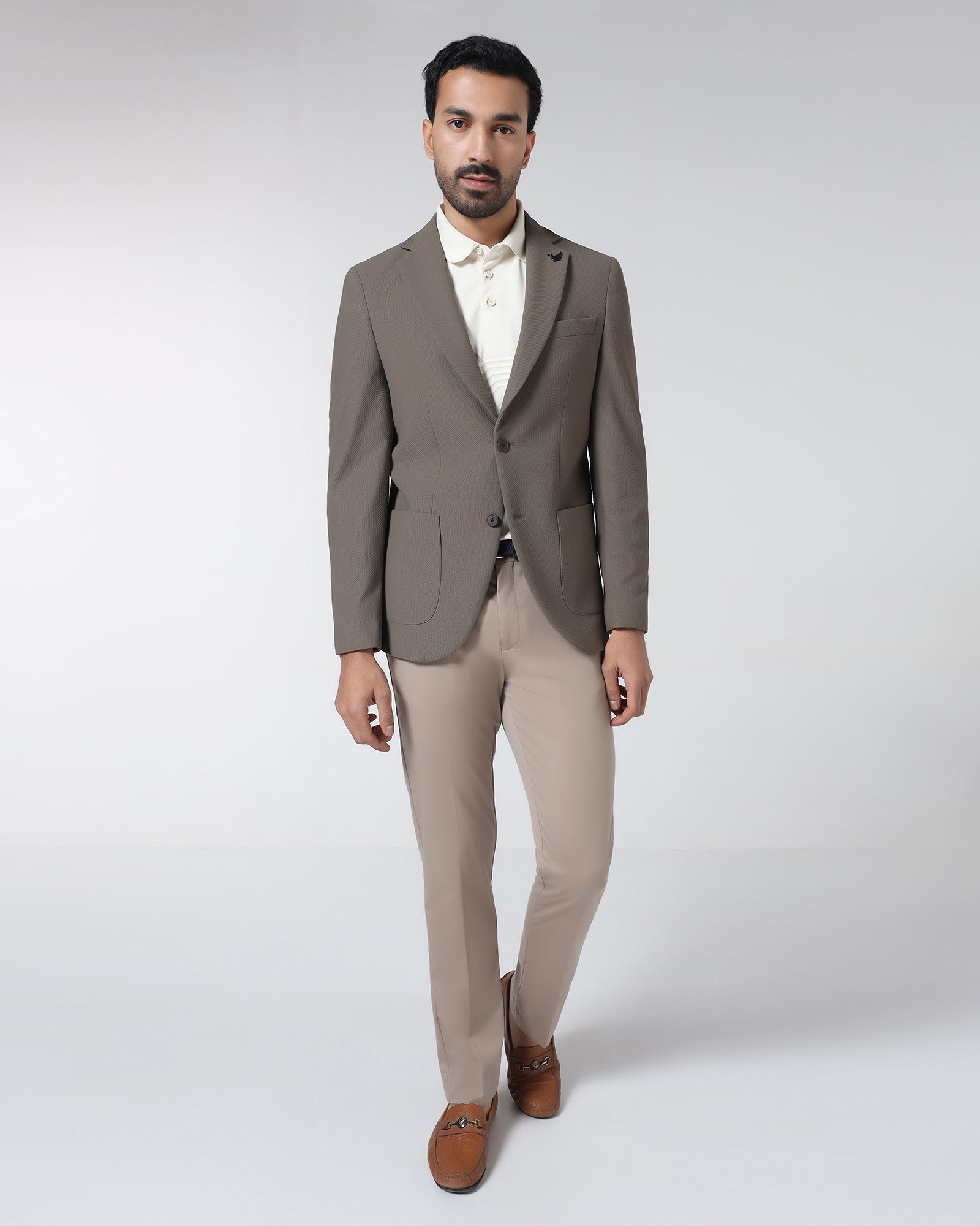 Brown TechPro Textured Blazer - Rodrygo