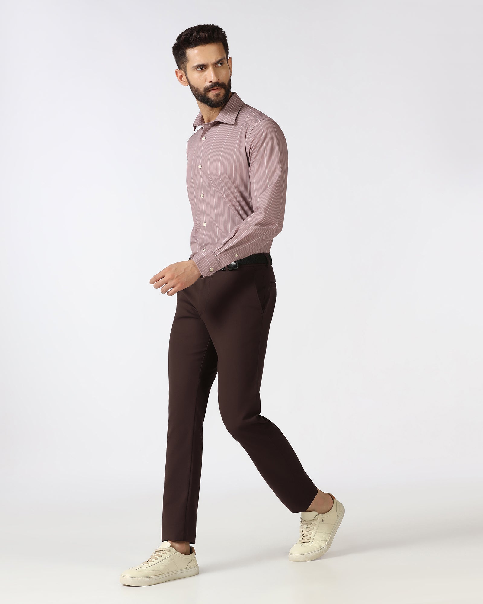 Brown Techpro Textured Khakis - Sandy