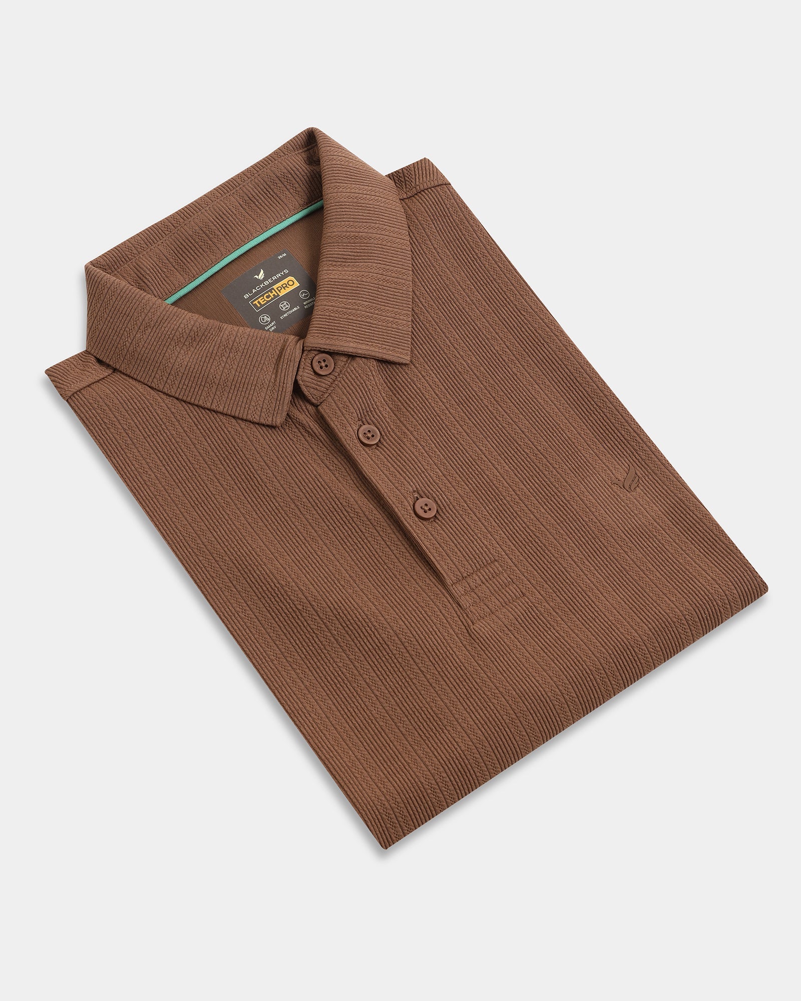 Brown TechPro Textured Polo - Jenny