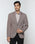Brown Textured Blazer - Artura