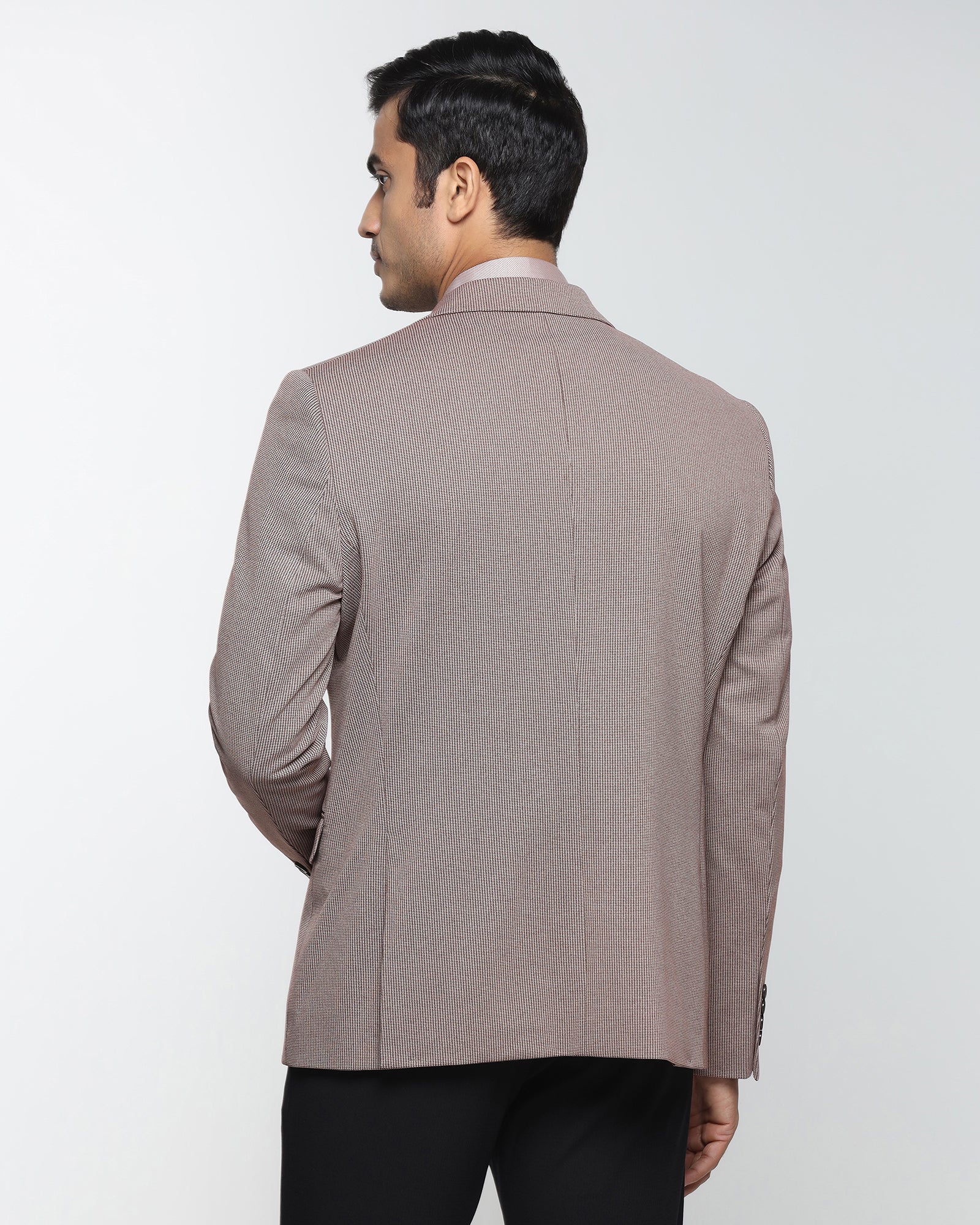 Brown Textured Blazer - Artura
