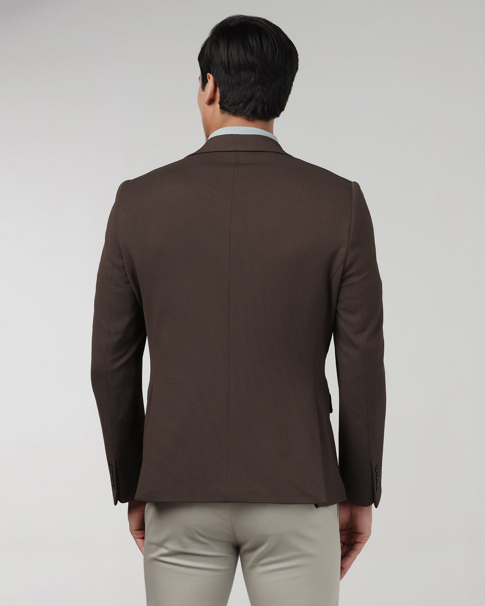 Brown Textured Blazer - Chris