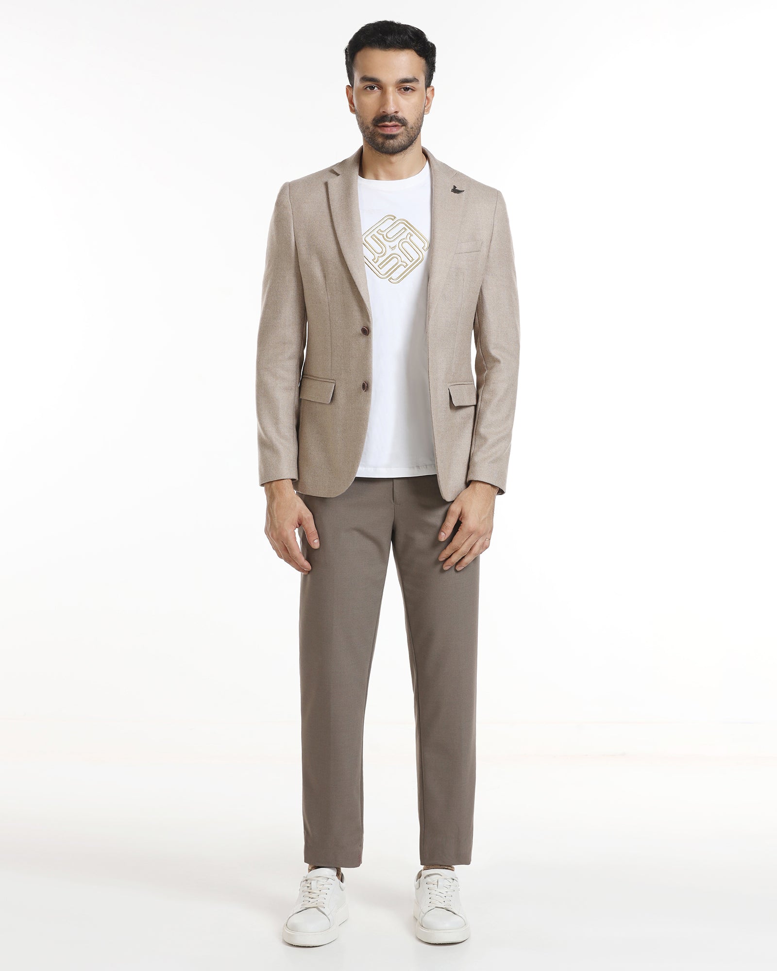 Brown Textured Blazer - Grant