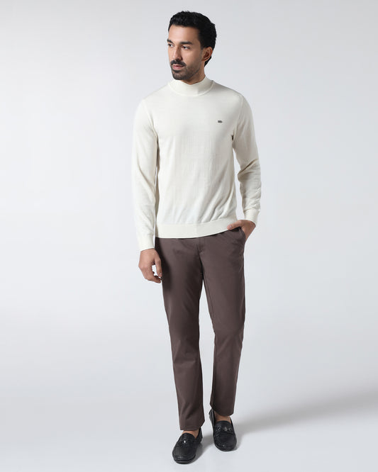 Brown Textured Khakis - Kary