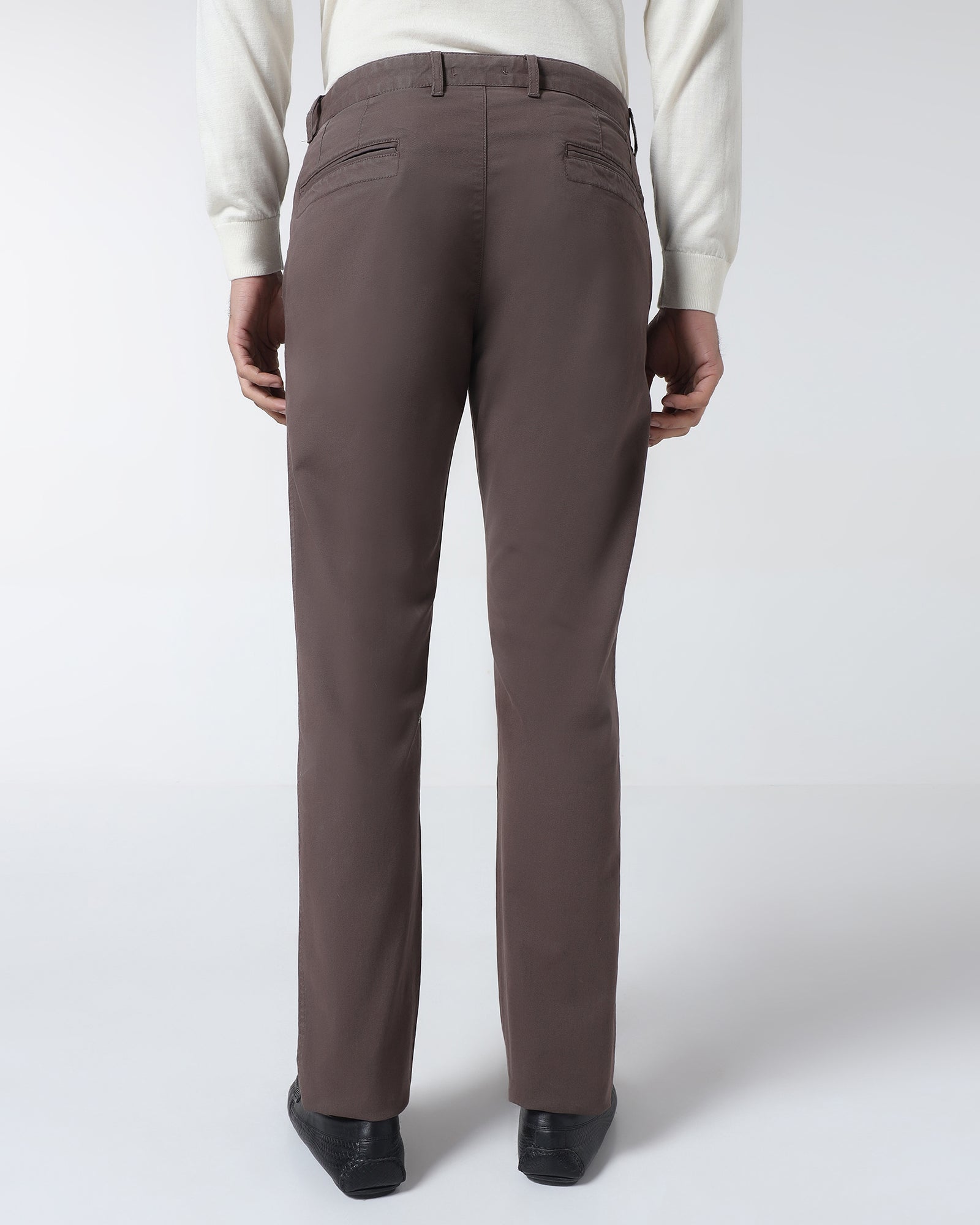 Brown Textured Khakis - Kary