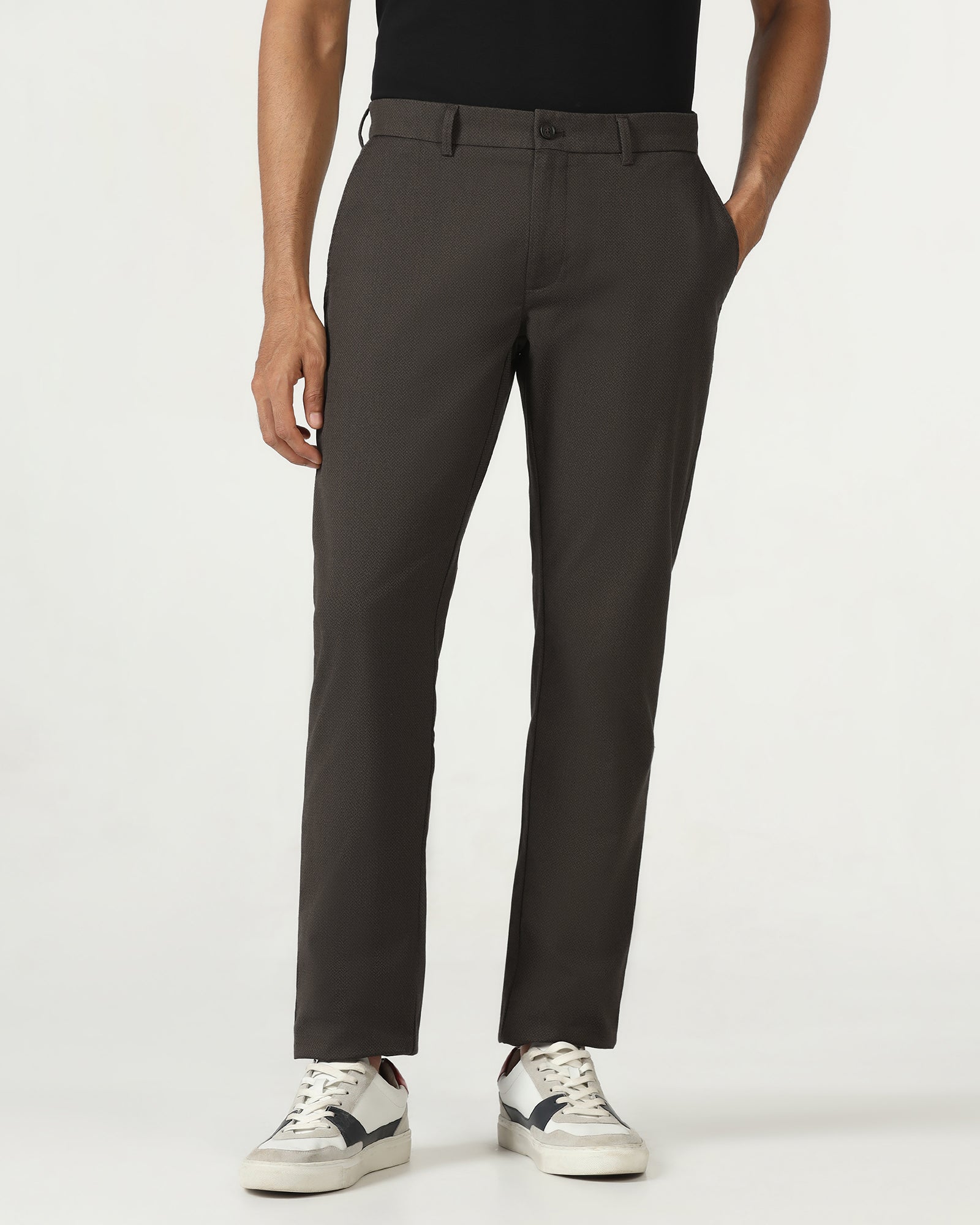 Brown Textured Khakis - Harry