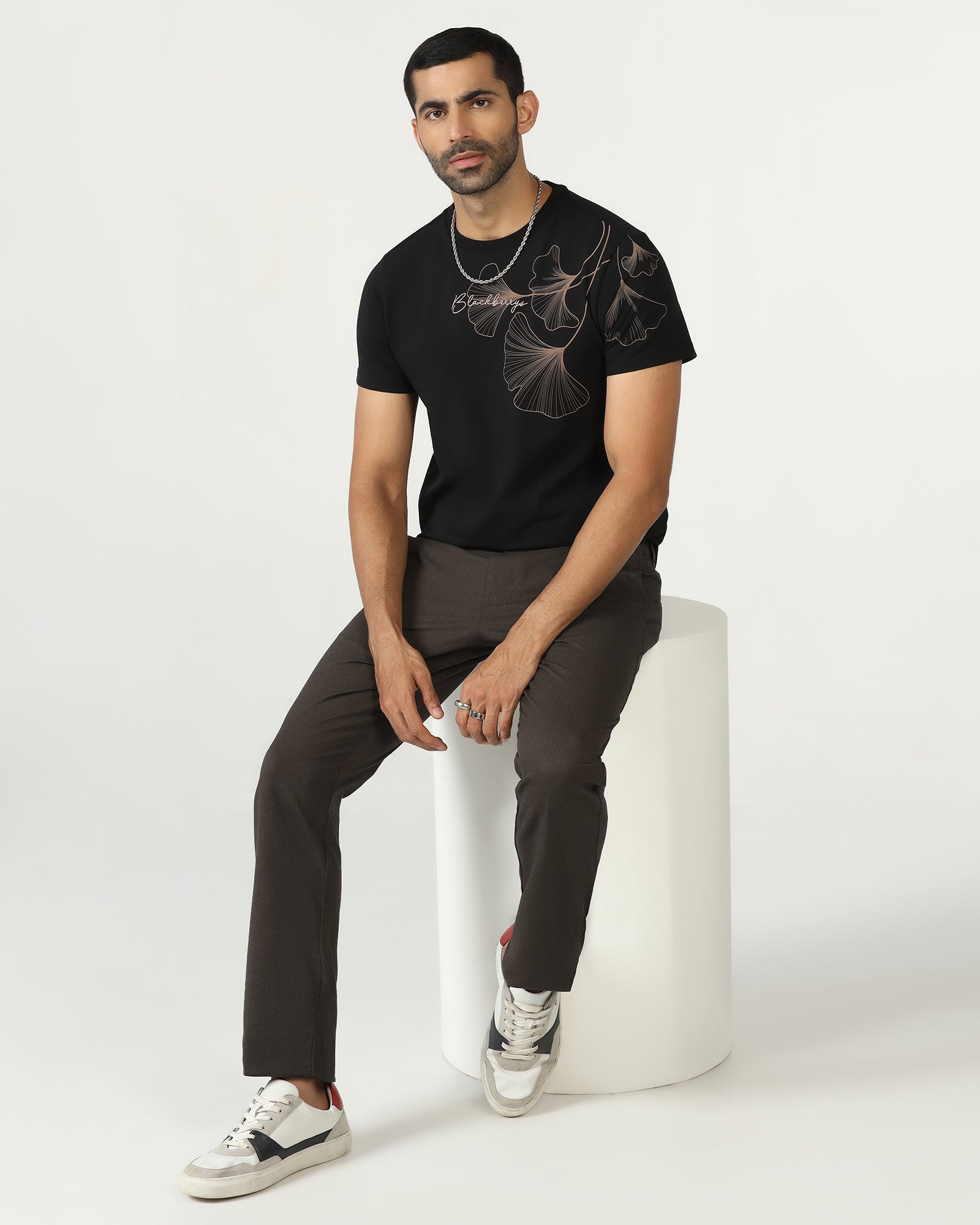 Brown Textured Khakis - Harry