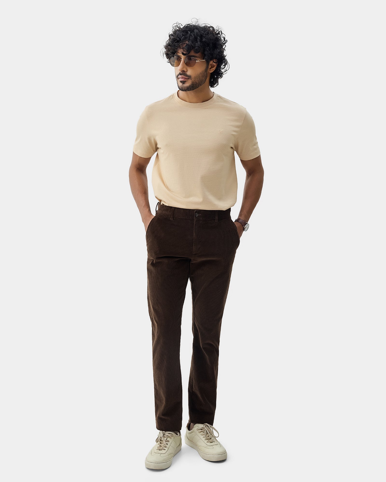 Brown Textured Khakis - Pamir