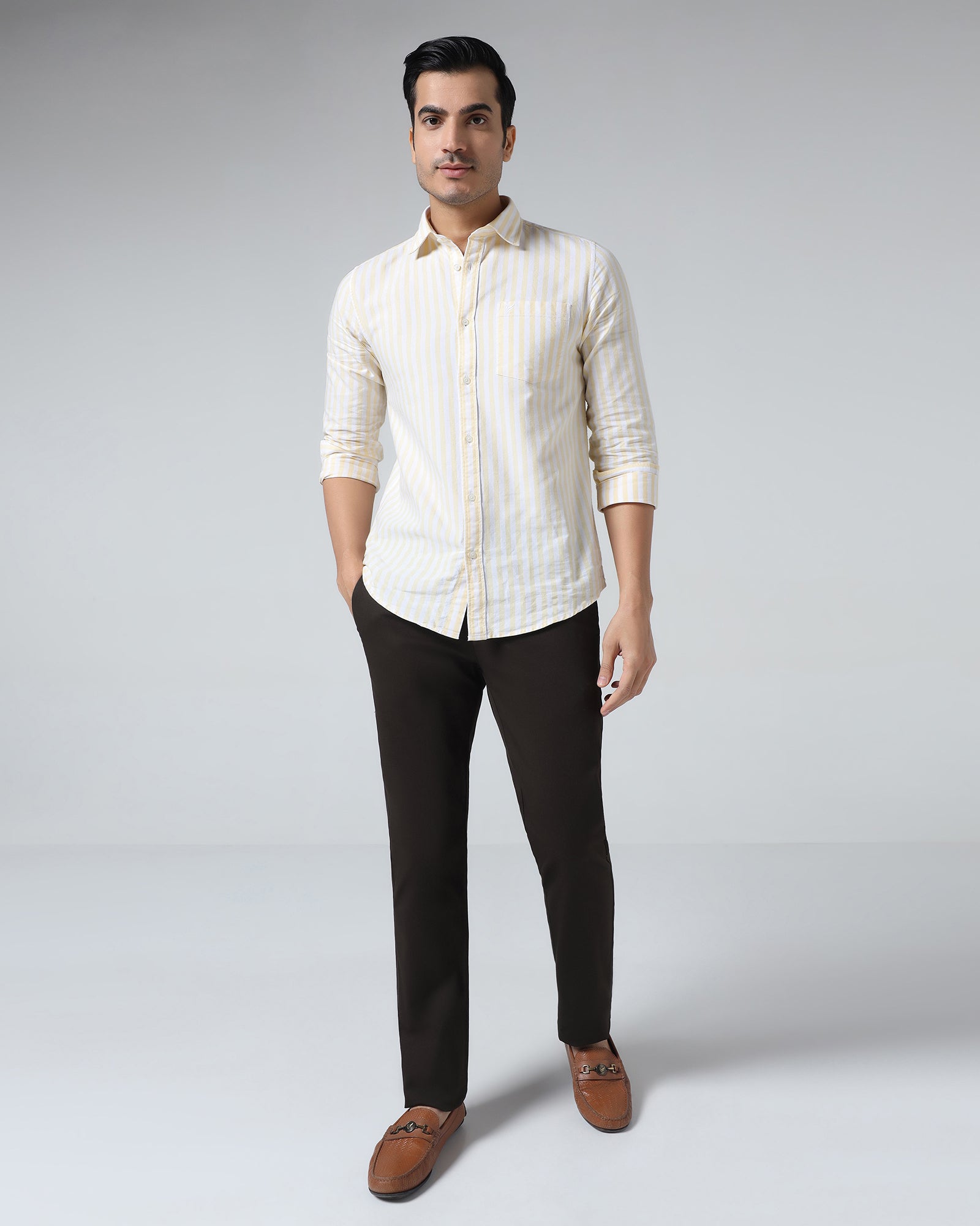Brown Textured Khakis - Portico
