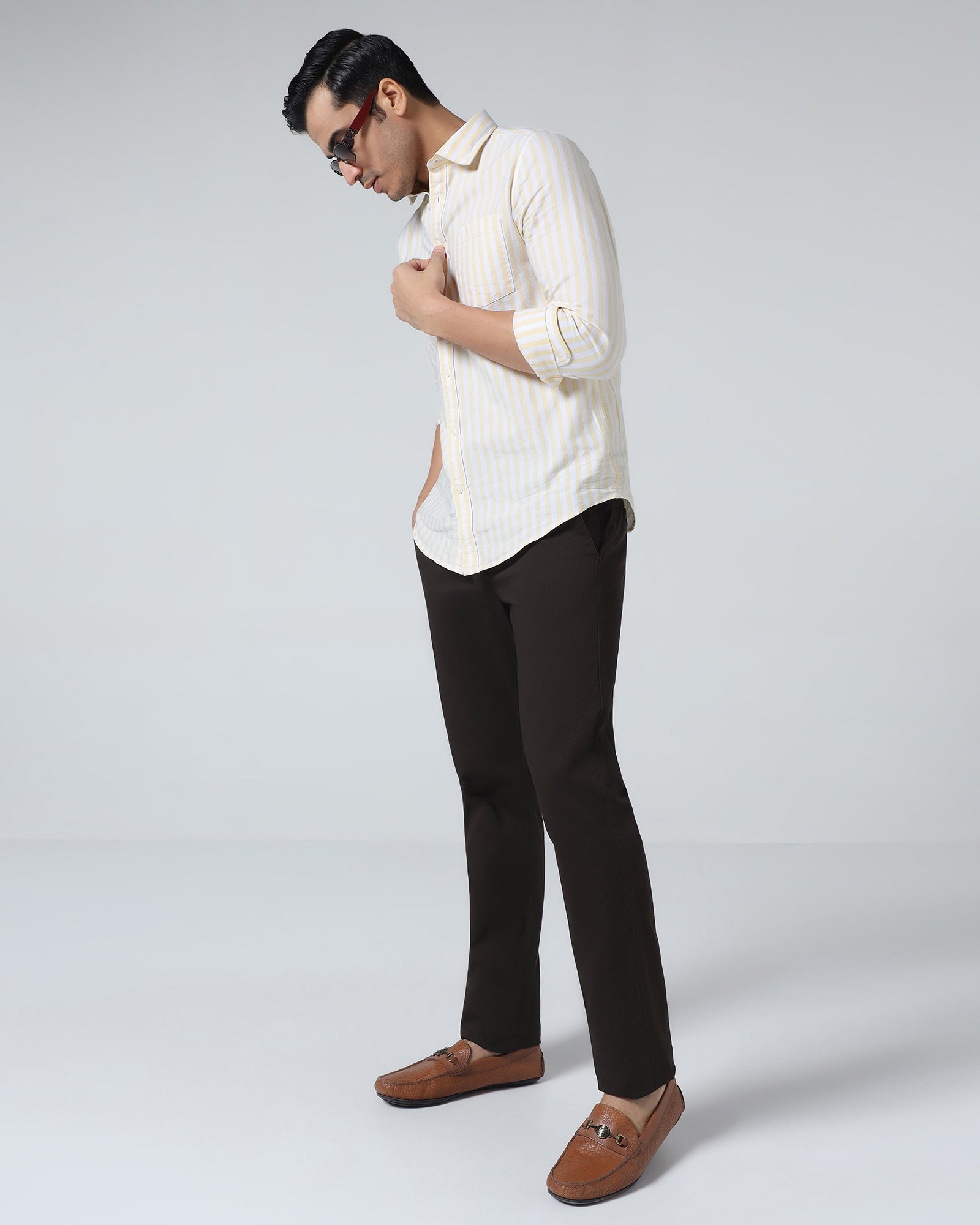 Brown Textured Khakis - Portico