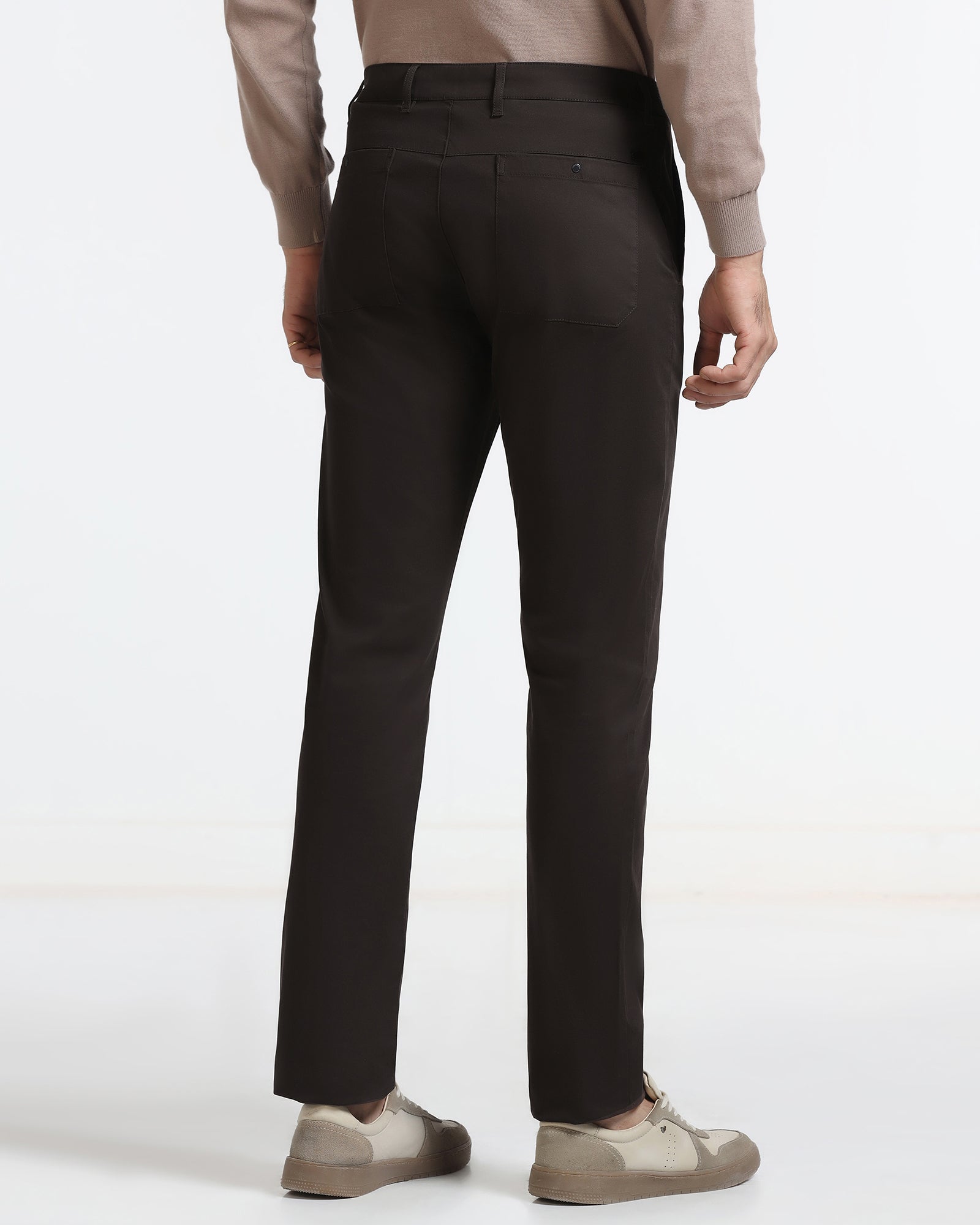 Brown Textured Khakis - Ural