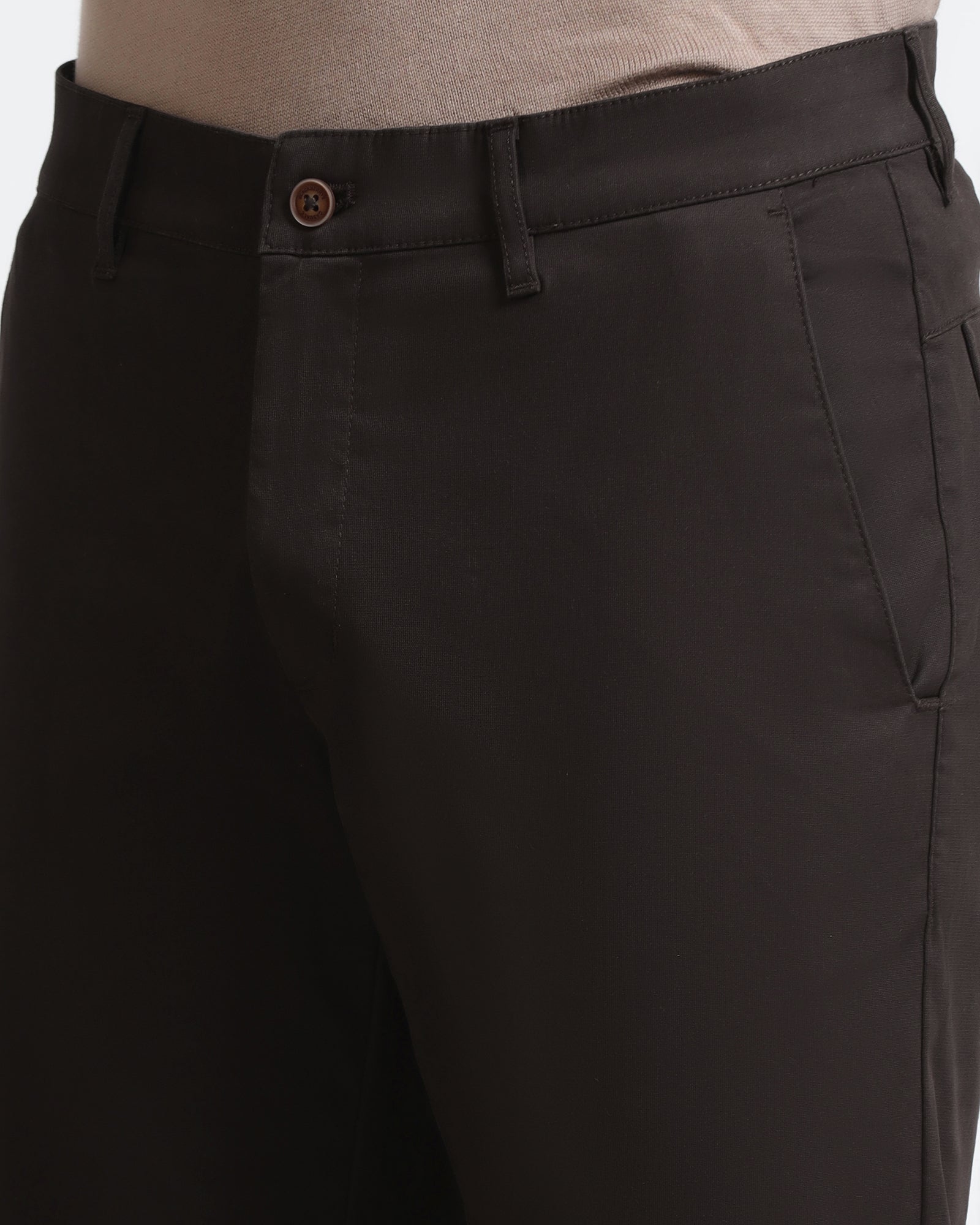 Brown Textured Khakis - Ural