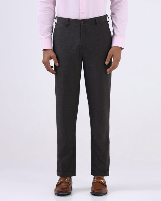 Brown Textured Trouser - David
