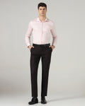 Brown Textured Trouser
