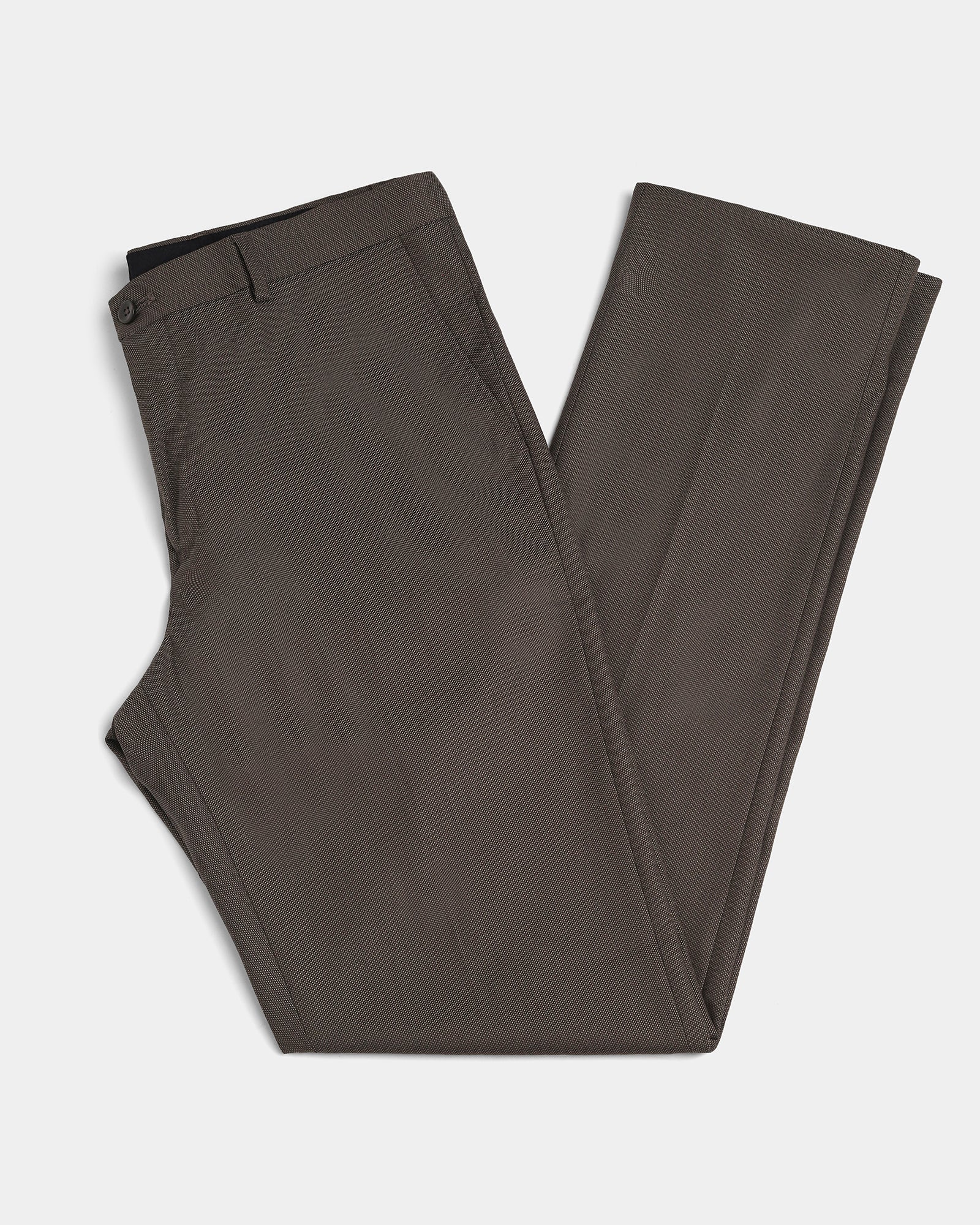 Brown Textured Trouser - Mare