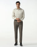 Brown Textured Trouser - Monk