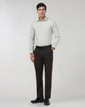Brown Textured Trouser - Simon