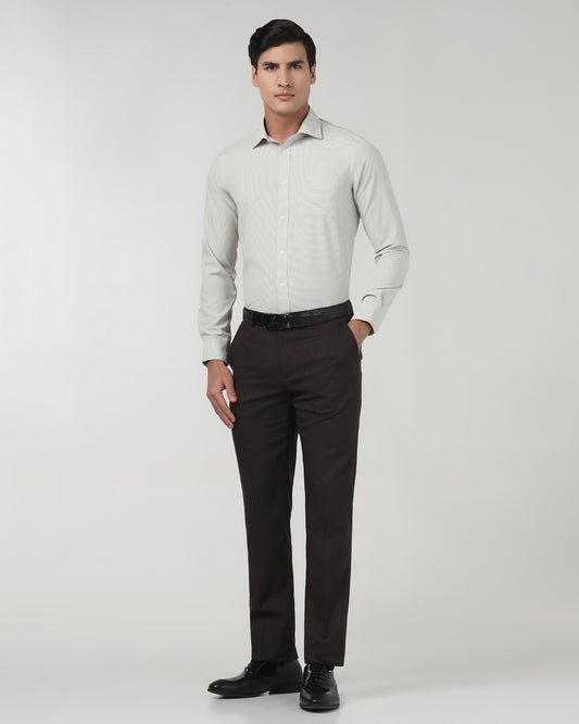 Brown Textured Trouser - Simon