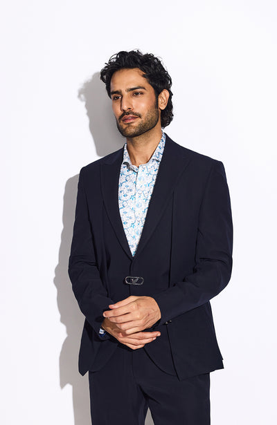 Wine Pure Cotton Embroidered Semiformal Straight Suit With Hand Embroidery Work on Neck main image 1