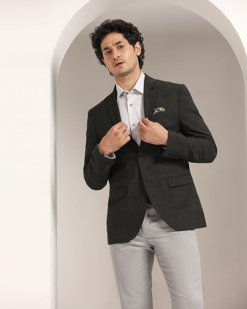 Formal Dark Green Check Blazer - Bairn