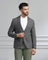Casual Charcoal Solid Blazer - Adley
