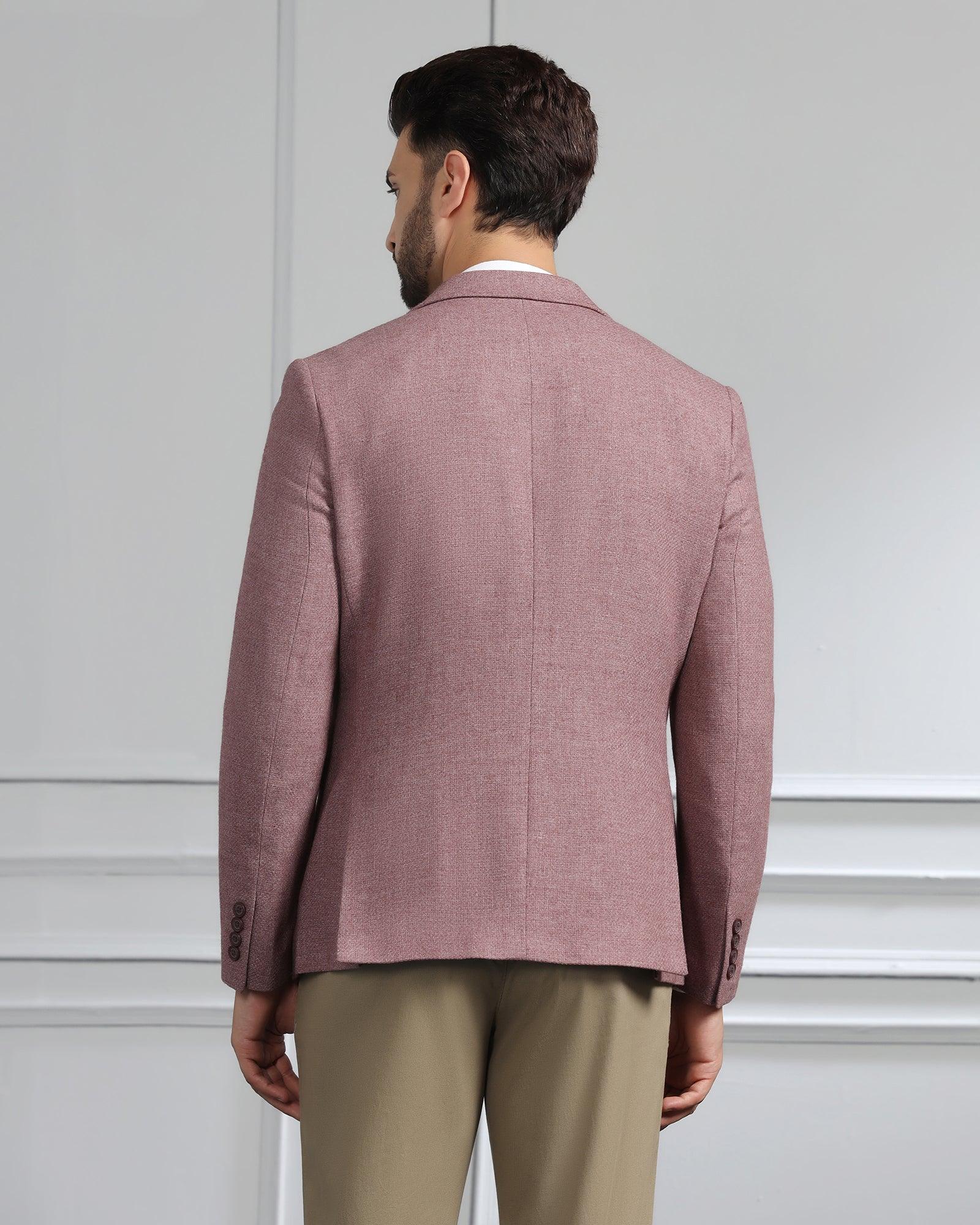 Casual Dusty Pink Solid Blazer Adley