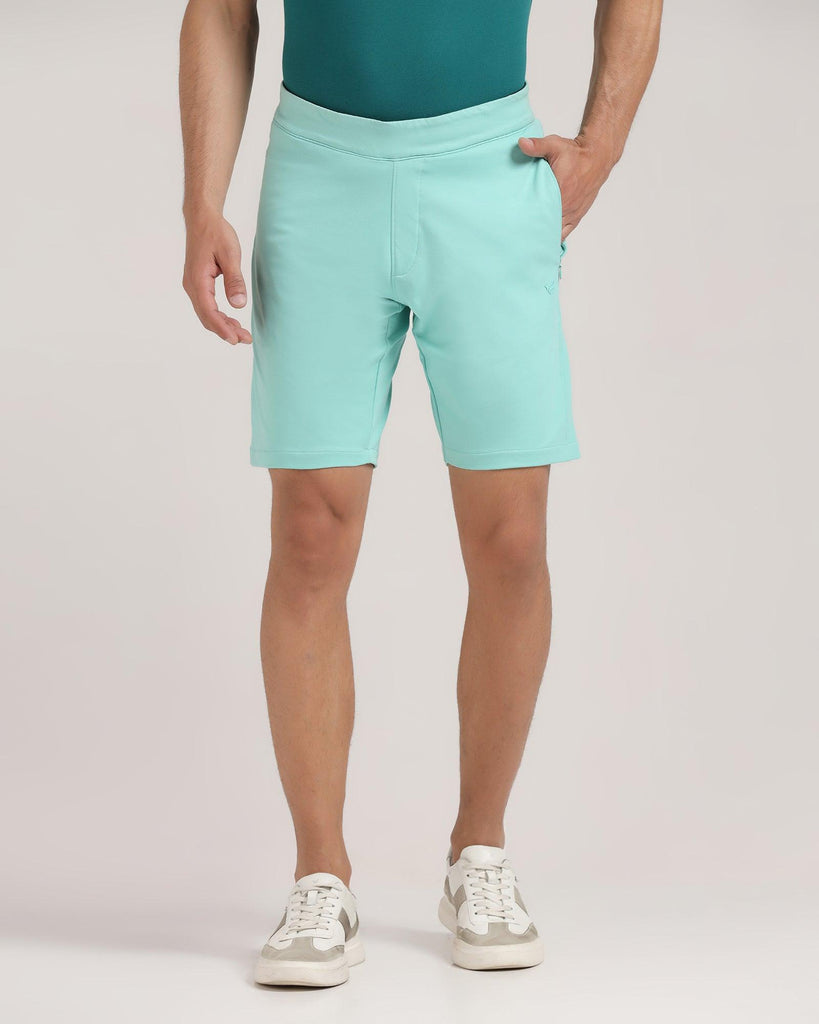 Casual Sea Green Solid Shorts - Liam