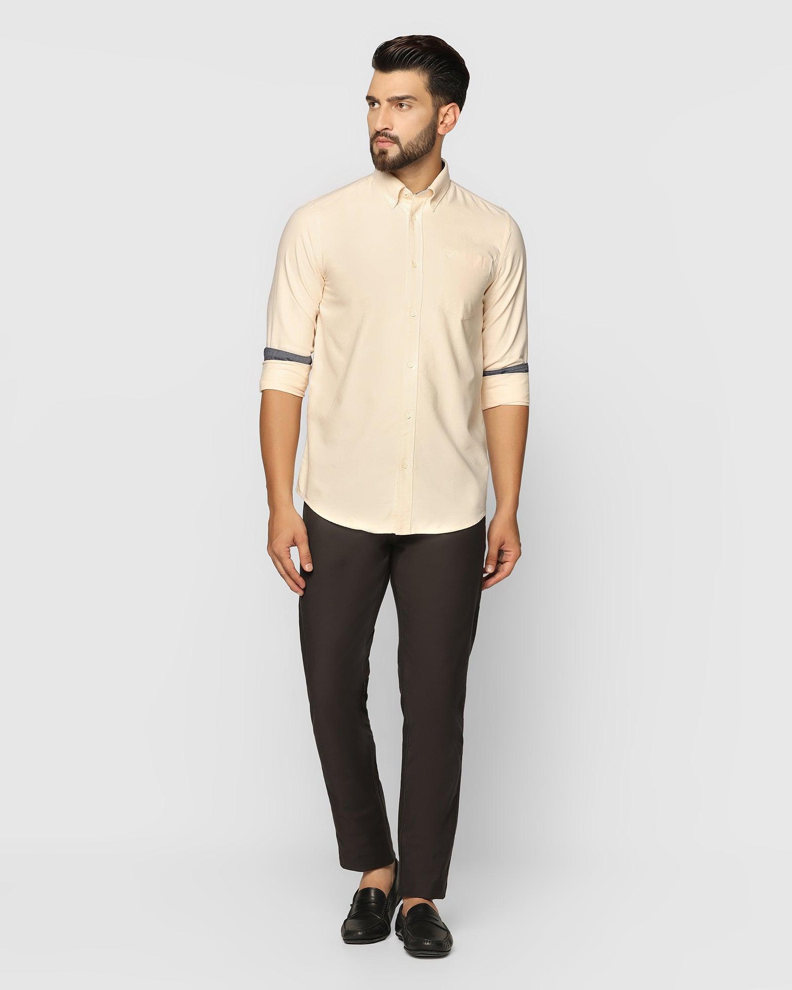 Casual Brown Solid Shirt - Tonic - Blackberrys