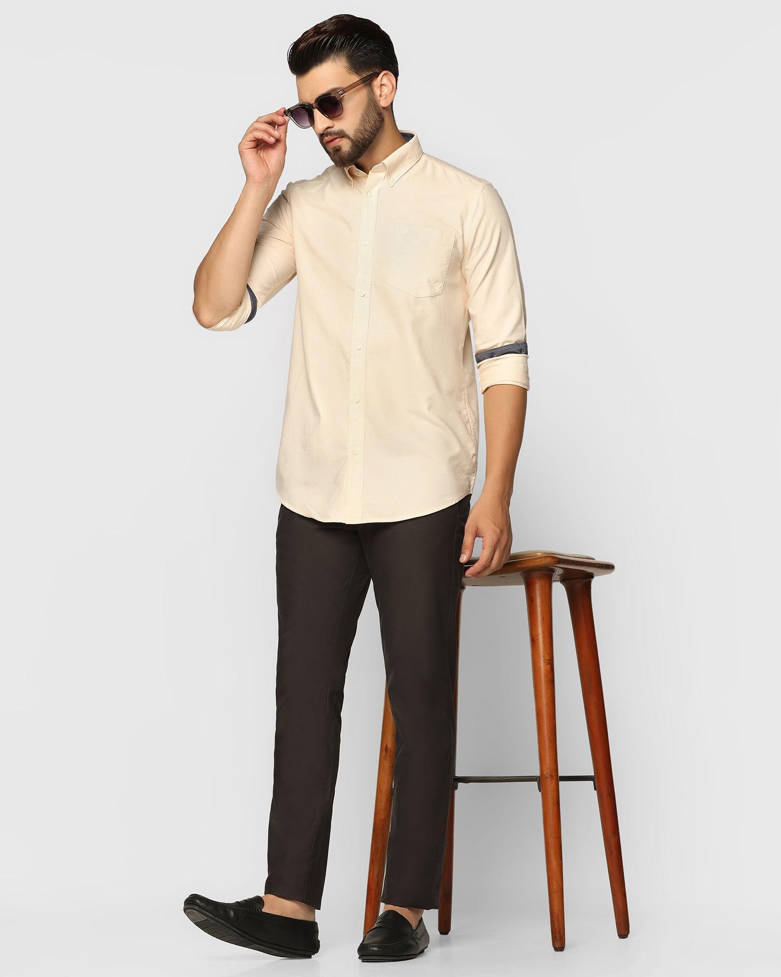 Casual Brown Solid Shirt - Tonic - Blackberrys