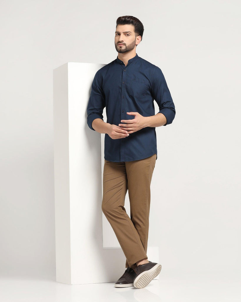 Casual Navy Solid Shirt - Colt